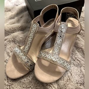 Wedges rhinestones shoes size 7